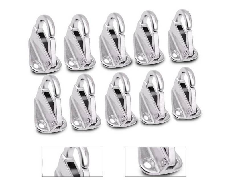 Novzep Federklappdübel 10x Edelstahl-Federklapphaken mit Schnappverschluss für Boote, (10-tlg) von Novzep
