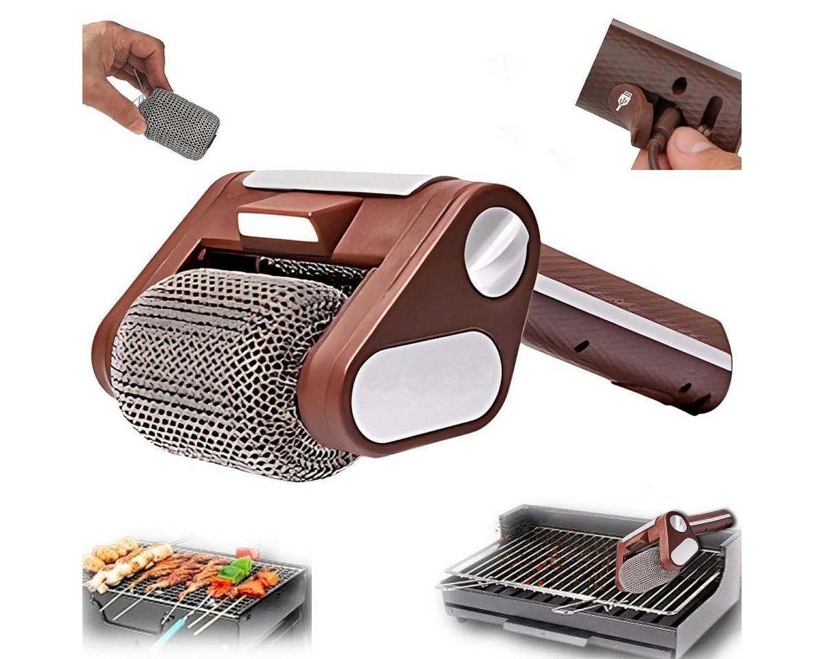 Novzep Grillbürste Elektrischer grillreiniger mit led-licht spülmaschinenfest, (1-tlg) von Novzep