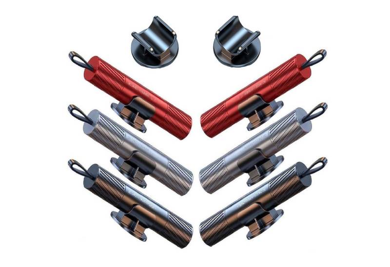 Novzep Hammer 3st. Sicherheitshammer-Sicherheitsgurtschneider mit Testglas (6-St., Notfall-Fluchtwerkzeug), Notfallgerät zum Glasbrechen, Multifunktions-Sicherheitshammer von Novzep