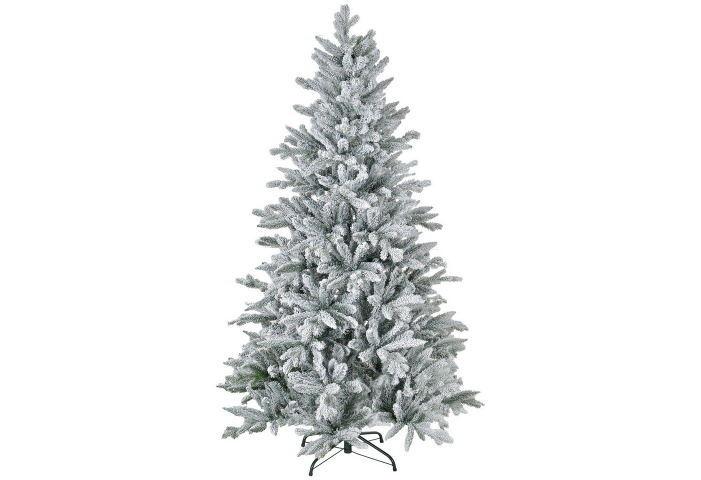 Novzep Künstlicher Weihnachtsbaum Weihnachtsbaum 180 cm, schneebedeckt, flammhemmend, Metallfuß von Novzep