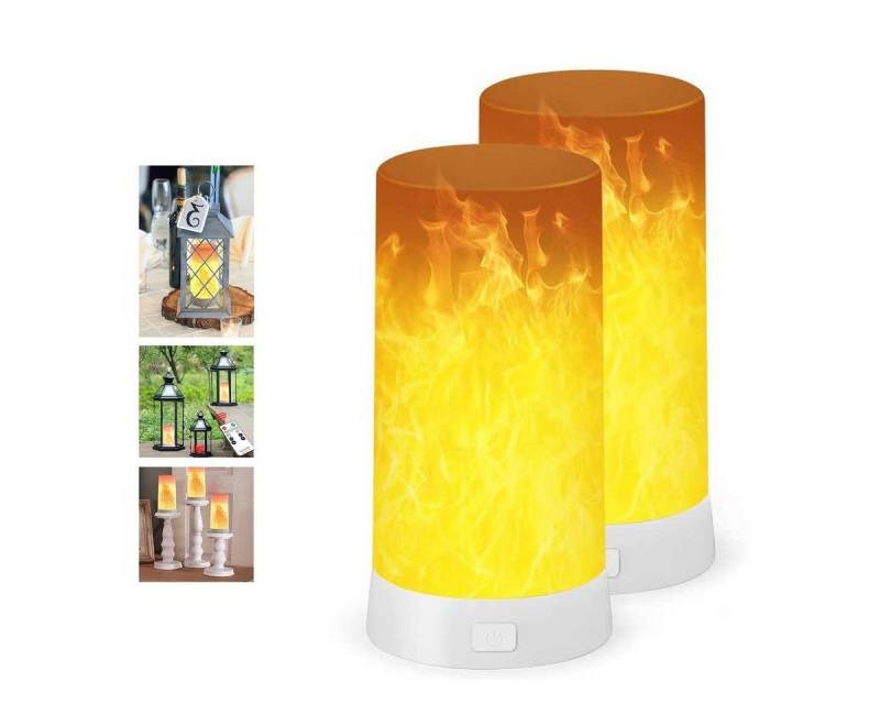 Novzep LED Dekolicht 3 W LED-Partyflammenlicht mit Fernbedienung,USB-Aufladung von Novzep