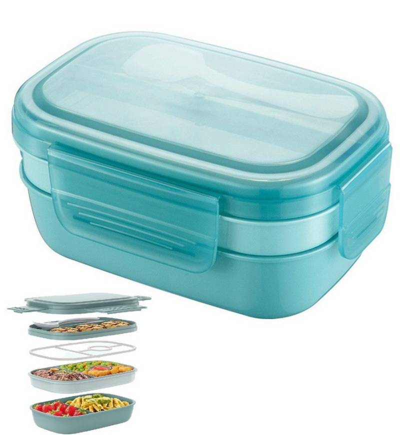 Novzep Lunchbox 3 stapelbare Bento-Lunchbehälter für Erwachsene, Bento-Box von Novzep