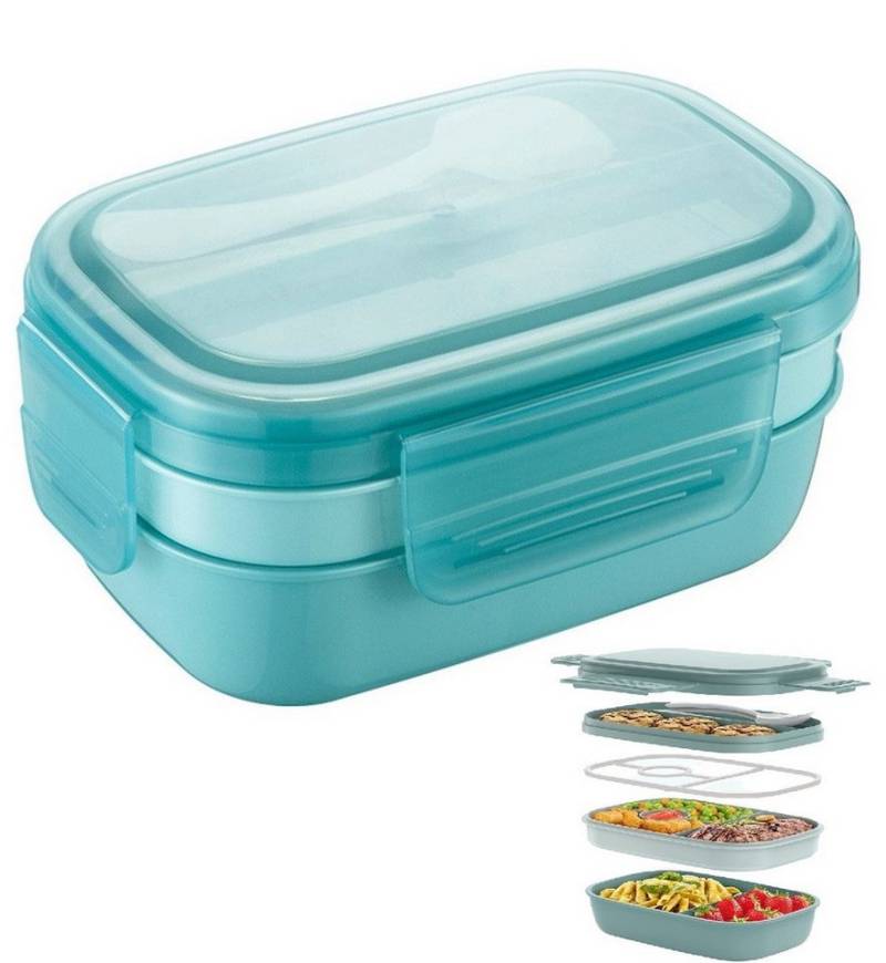 Novzep Lunchbox 3 stapelbare Bento-Lunchbehälter für Erwachsene, Bento-Box von Novzep