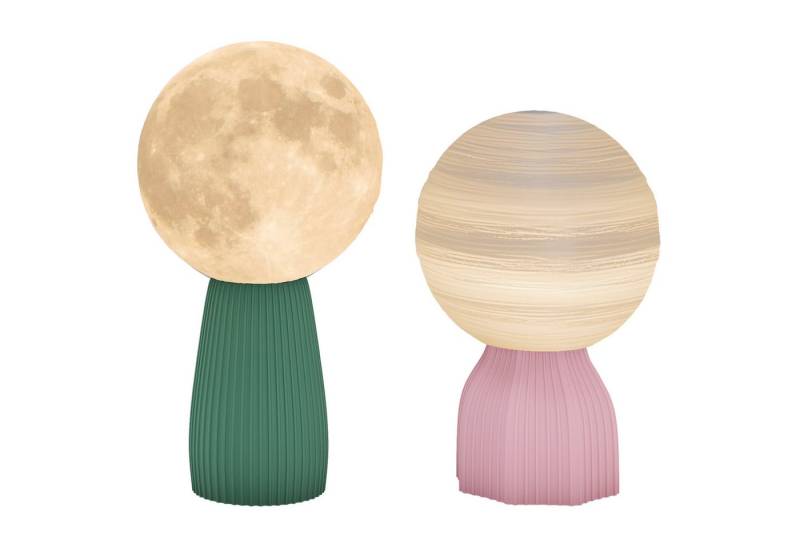 Novzep Schreibtischlampe Tischlampen-Set in Planeten-Optik, 3-farbig, USB, Kunststoff von Novzep