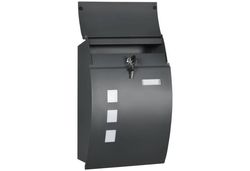 Novzep Wandbriefkasten Briefkasten mit Schloss, verzinkter Stahl, 30 cm langer Postschlitz von Novzep