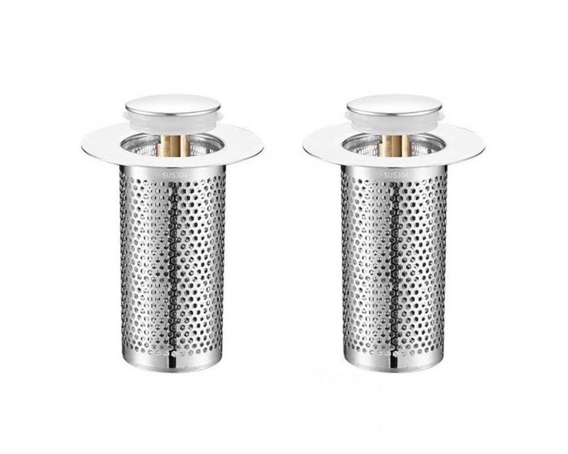 Novzep Waschbeckenstöpsel 2pcs Badezimmer-Waschbeckenstopper-Haarfänger,Pop-up-Abflusssieb, (2 St) von Novzep