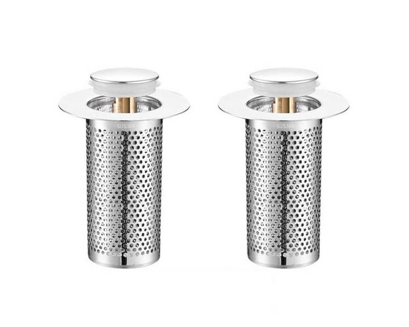 Novzep Waschbeckenstöpsel 2pcs Badezimmer-Waschbeckenstopper-Haarfänger,Pop-up-Abflusssieb, (2 St) von Novzep