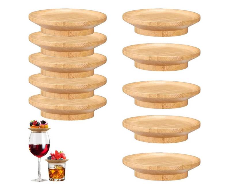 Novzep Weinglas Weinglasaufsatz,10 Stück Charcuterie Topper, Glasdeckel von Novzep