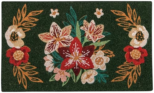 Now Designs Amaryllis Weihnachts-Fußmatte, festliche Feiertags-Willkommensmatte von Now Designs