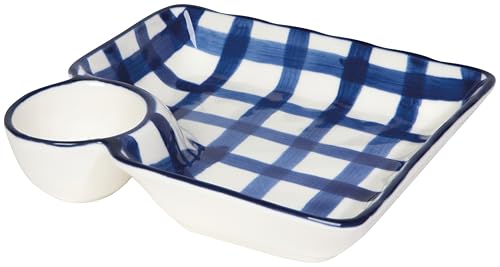 Now Designs Grid Dip n' Dish Teller – vielseitige Servierlösung für Snacks und Dips von Now Designs