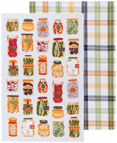 Now Designs Set mit 2 Baumwollhandtüchern mit Beizmotiven von Now Designs