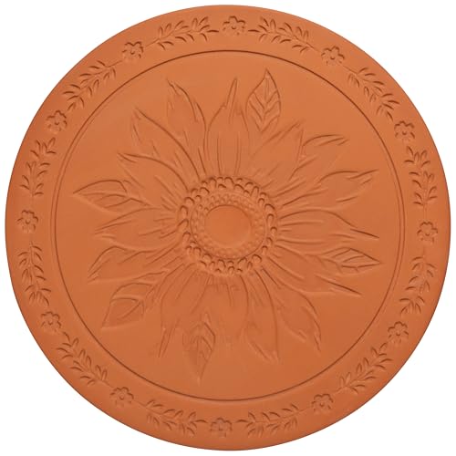 Now Designs Sonnenblumenpracht, Terrakotta-Brotwärmstein, perfekt zum Warmhalten von Brot von Now Designs