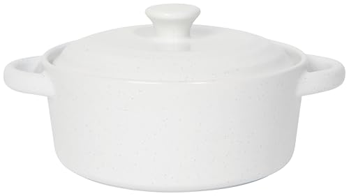 Now Designs White Brie Baker – Elegante Keramik-Käse-Backform, 19,1 cm Durchmesser von Now Designs