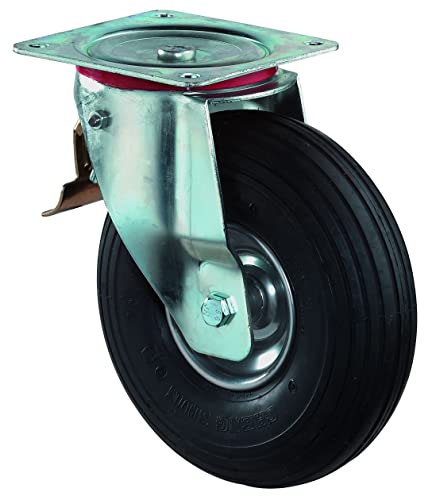 BS Rollen Lenkrolle mit Totalfeststeller (Transportrolle Tragkraft: 75 kg, Durchmesser Rad: 200 mm, Rollenlager) L420.C90.200 BS Rollen Lenkrolle mit Totalfeststeller (Transportrolle Tragkraft: 75 kg, Durchmesser Rad: 200 mm, Rollenlager) L420.C90.200 von bs_rollen