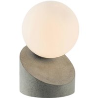 Nowa Tischleuchte 50300148 grau Metall Glas H/D: ca. 16x10 cm G9 1 Brennstellen von Nowa