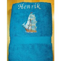 Handtuch Motiv Segelschiff Handtuch Motiv Segelschiff von Nowodesign