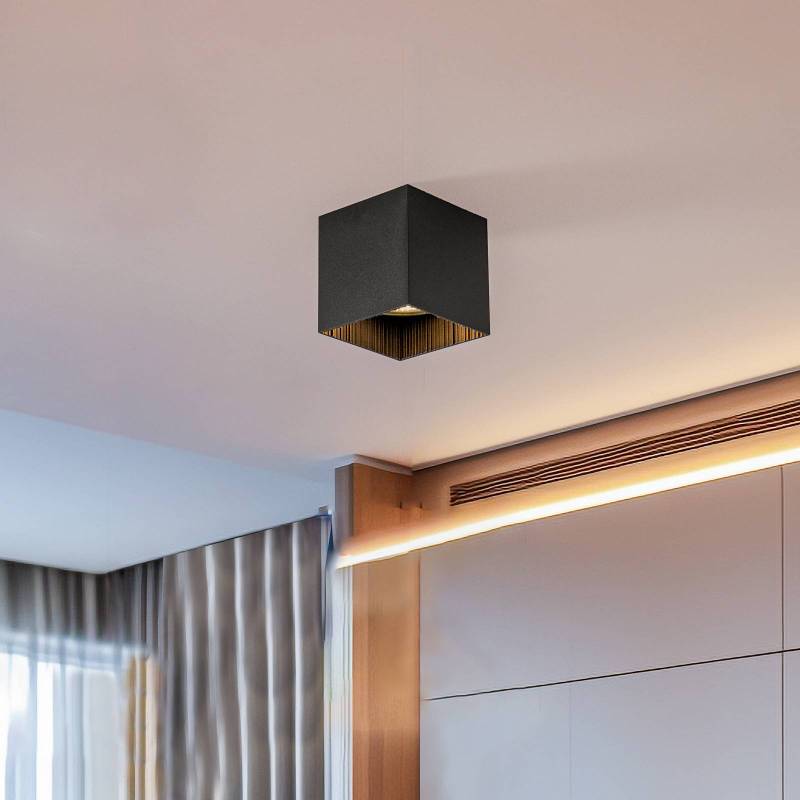 Downlight Groove, eckig, einflammig, schwarz von Nowodvorski Lighting