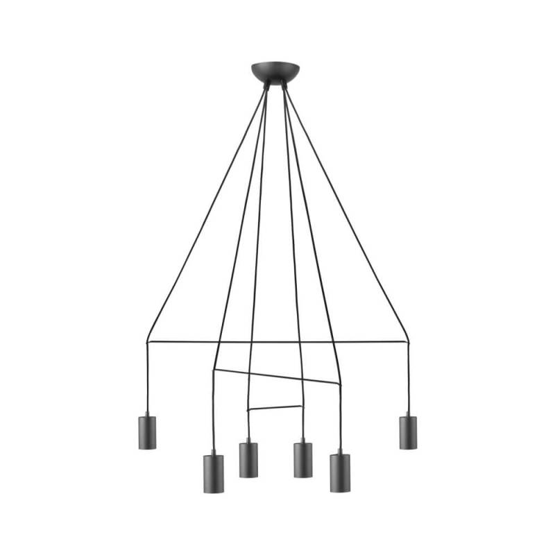 Nowodvorski Lighting Hängelampe Imbria Hängeleuchte 6 Flammig Länge 93cm Schwarz B-Ware von Nowodvorski-Lighting