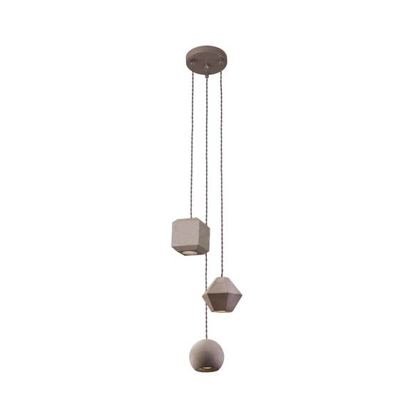 Nowodvorski Lighting Hängeleuchte Hängelampe Geometric Iii Aus Beton Dreiflammig B-Ware von Nowodvorski-Lighting