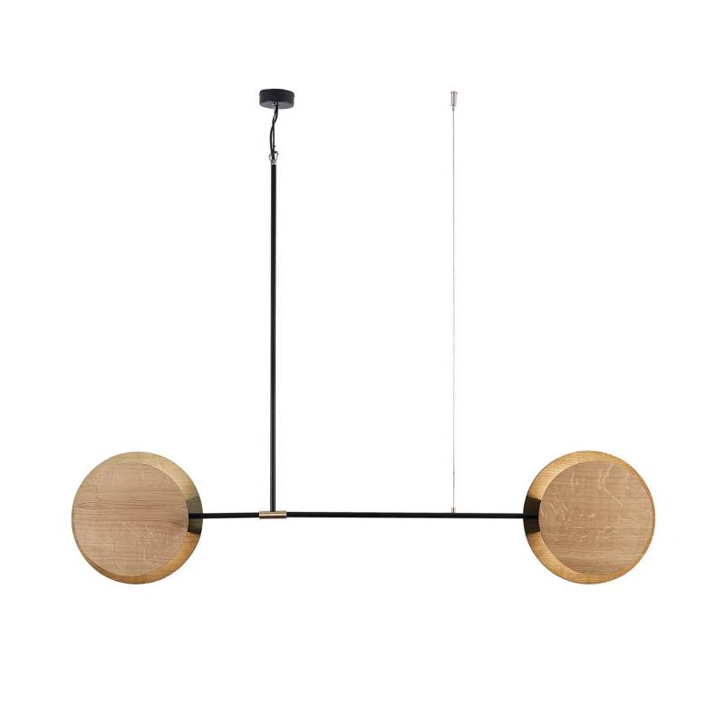 Nowodvorski Lighting Hängeleuchte Minimal aus Eichenholz zweiflammig Deckenlampe von Nowodvorski-Lighting