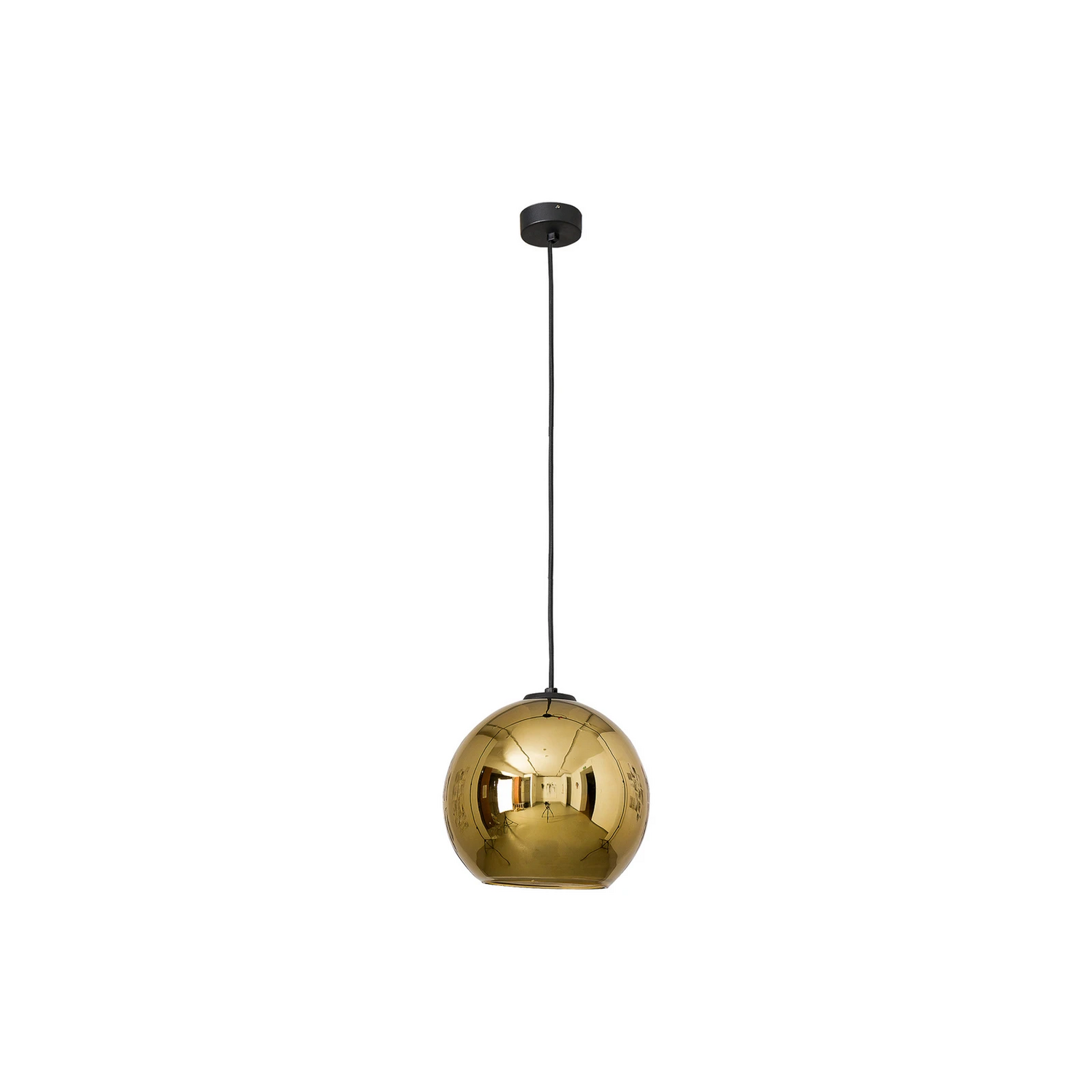 Nowodvorski Lighting Hängeleuchte Polaris Hängelampe E27 Verspiegeltes Glas Gold B-Ware von Nowodvorski-Lighting