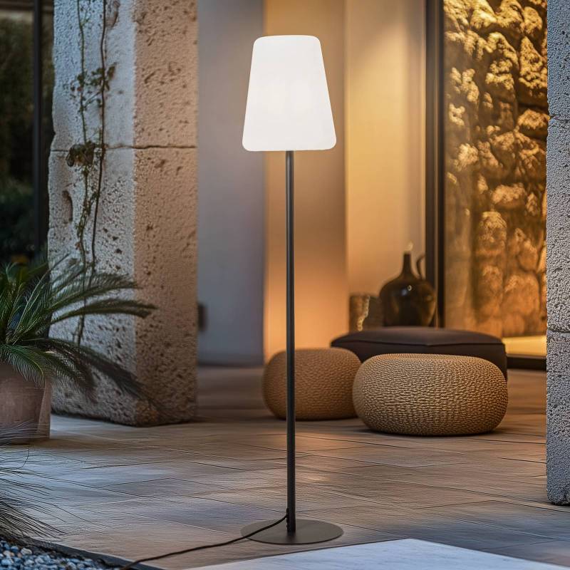 Stehleuchte Patio, IP44, grafit/weiß, Höhe 148 cm von Nowodvorski Lighting