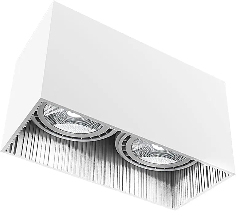 B-Ware Nowodvorski Downlight Groove Einbauleuchte Eckig 2 Flg Weiß 2x Gu10 Deckenlampe von Nowodvorski