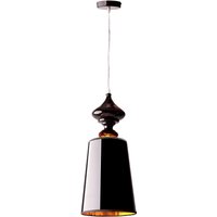 Hängelampe Stoff in Schwarz Gold E27 Ø 19 cm von Nowodvorski
