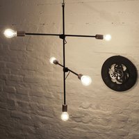 Hängelampe Schwarz Industrial Design verstellbar E27 von Nowodvorski