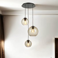 Hängeleuchte Kugel Schirm Glas T: max. 100cm 3x E27 von Nowodvorski