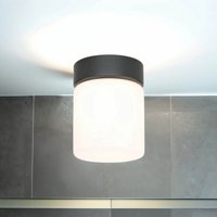 Kleine Deckenleuchte Weiß Schwarz Glasschirm IP44 von Nowodvorski