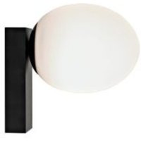 Kleine Wandlampe innen Glas Schirm H:19cm IP44 Schwarz von Nowodvorski