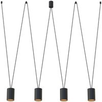Moderne Hängeleuchte Schwarz Gold L: max. 2 m 4x GU10 Moderne Hängeleuchte Schwarz Gold L: max. 2 m 4x GU10 von Nowodvorski