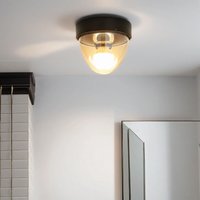 Runde Deckenlampe Schwarz Ø18cm klein IP44 Modern MAIRA von Nowodvorski