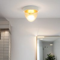 Runde Deckenleuchte Weiß Gold klein Ø18cm IP44 Modern von Nowodvorski