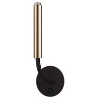 Schwarze Wandlampe mit Schalter G9 Echt-Messing von Nowodvorski