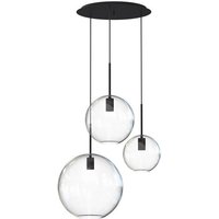 Stilvolle Pendelleuchte DARON 3x Glas Kugel Schirm rund Stilvolle Pendelleuchte DARON 3x Glas Kugel Schirm rund von Nowodvorski