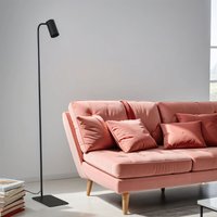 Verstellbare Stehlampe Wohnzimmer Schwarz Metall 124cm von Nowodvorski