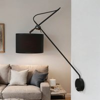 Wandlampe mit Schalter Schwarz Gold VIPER flexibel von Nowodvorski