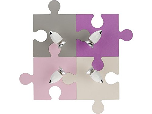 Licht-Erlebnisse Nowodvorski Puzzle-Wandleuchte, 4GU10, Ref. 6384, Grau/Lila/Pink von Nowodvorski