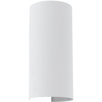 Wohnliche Wandleuchte Weiß H:35cm schmal E27 halbrund von Nowodvorski
