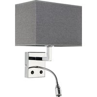 LED Wandlampe Grau Chrom Stoff von Nowodvorski