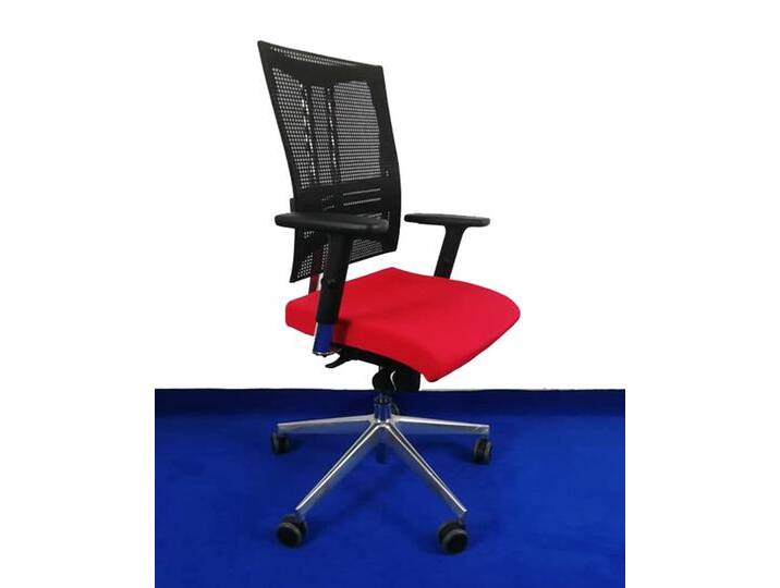 Bürostuhl Drehstuhl Nowy Styl Net Motion Chrom rot Top Vor-Ort-Artikel von Nowy-Styl