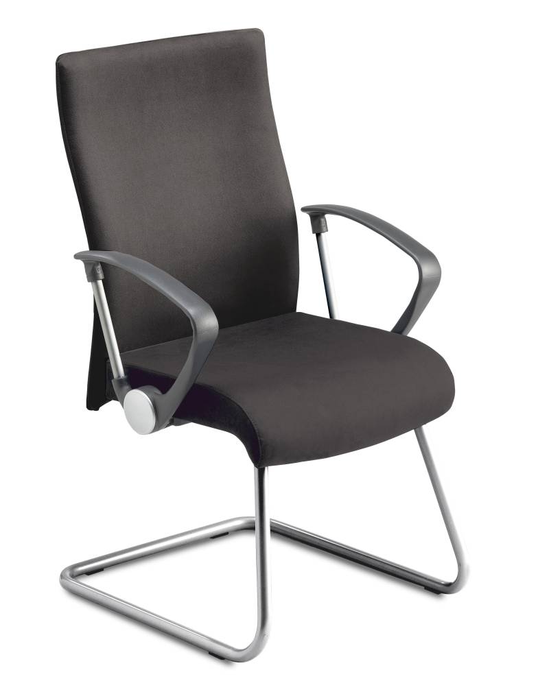 Nowy Styl Besucherstuhl  in Stoff Sempre SM02 anthrazit von Nowy Styl