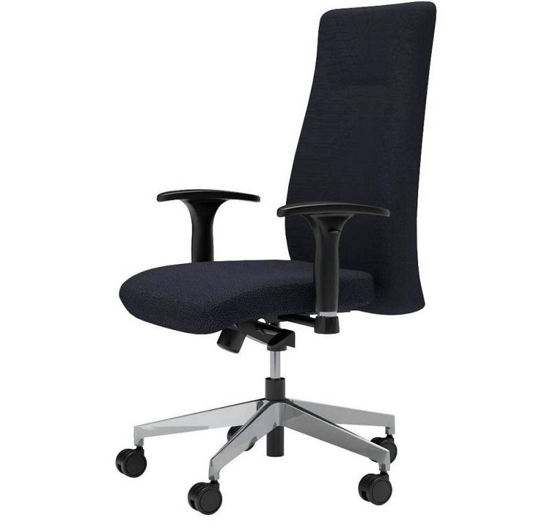 Nowy Styl Bürostuhl 1 Bürodrehstuhl mit Armlehnen NERO LUX Alu schwarz von Nowy Styl