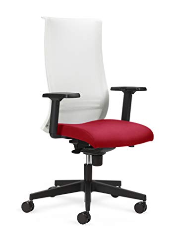 Nowy Styl Bürostuhl Altum, Synchronmechanik, 3D-Armlehnen, Netzrücken in weiß, Mesh mit Lumbalstütze, Sitz in rot, Homeoffice Nowy Styl Bürostuhl Altum, Synchronmechanik, 3D-Armlehnen, Netzrücken in weiß, Mesh mit Lumbalstütze, Sitz in rot, Homeoffice von Nowy Styl
