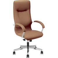 Nowy Styl Chefsessel Nova Steel Leder braun, Gestell alu von Nowy Styl