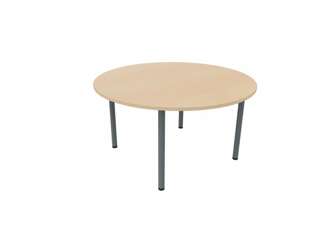 Nowy Styl Konferenztisch, E10 Konferenztisch Rundrohr-Gestell, Ø Durchmesser: 120-160 cm, Ahorn von Nowy Styl