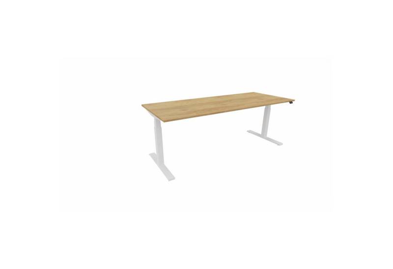 Nowy Styl Schreibtisch Schreibtisch eModel 3.0 200x80cm weiß/natural hickory von Nowy Styl