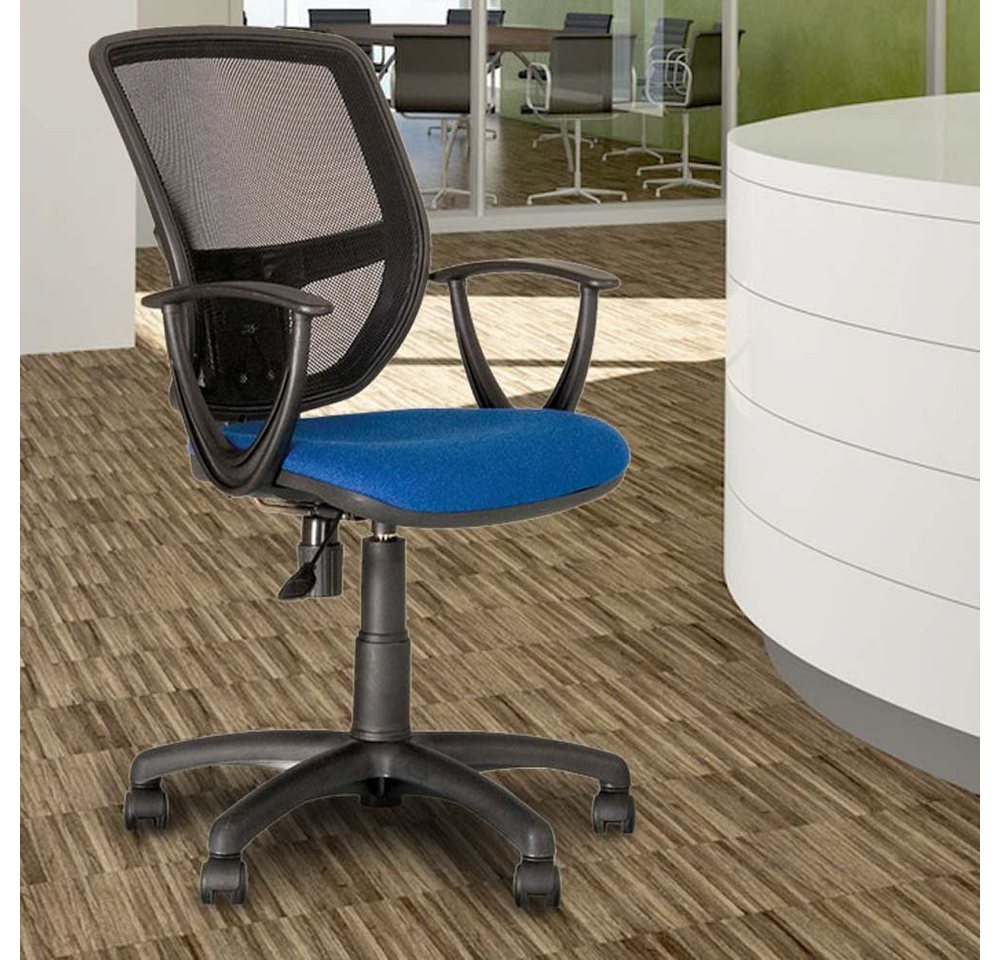 Nowy Styl Schreibtischstuhl, Ergonomischer Dreh Stuhl Büro Schreibtisch Chef Sessel Gaslift blau von Nowy Styl
